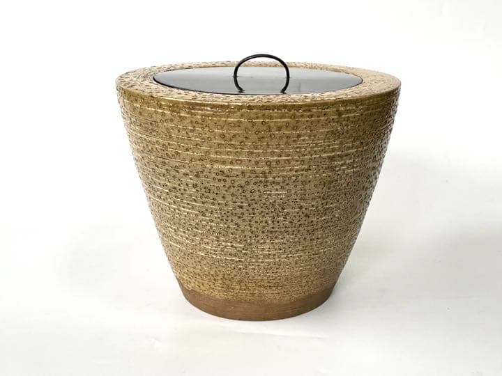 骨董　古美術　権兵衛焼　水指　御立山権兵衛作　出雲　楽山　島根　塗蓋