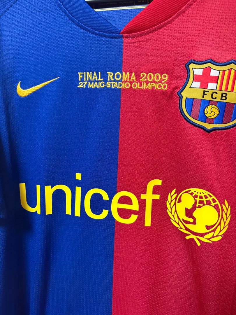 【正規品・タグ付き】 メッシ 08/09 CL決勝vsロナウドユナイテッド 三冠