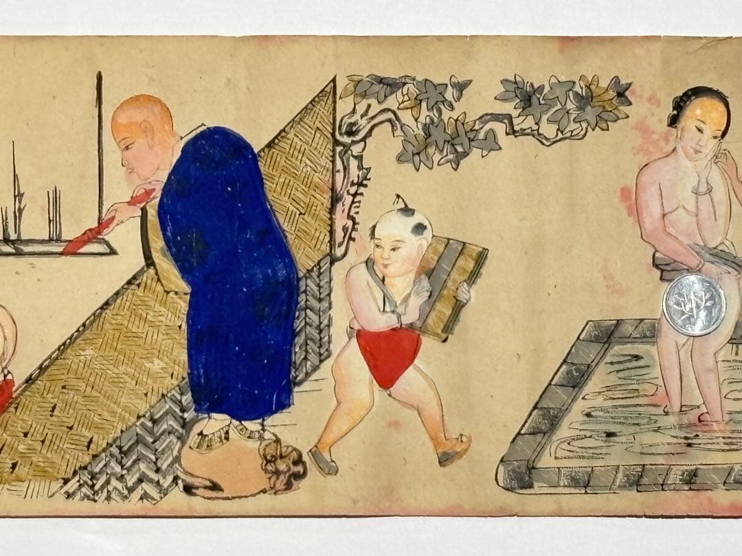 「中国木版春画巻」木版画 3種1巻|艶本 唐本 中国書 中国美術