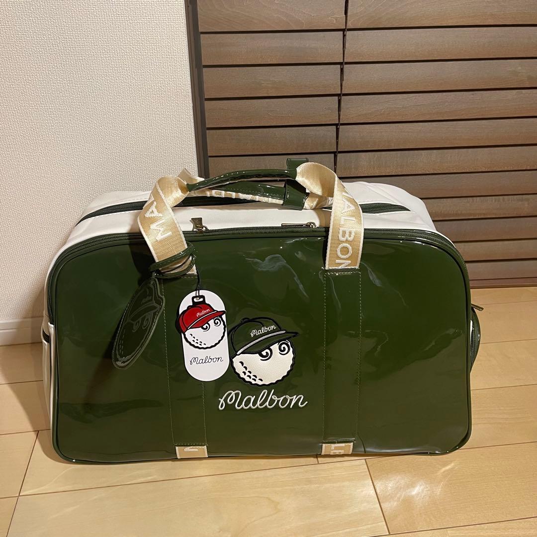 MALBON GOLF マルボンゴルフ ボストンバッグ ゴルフバッグ エナメル緑