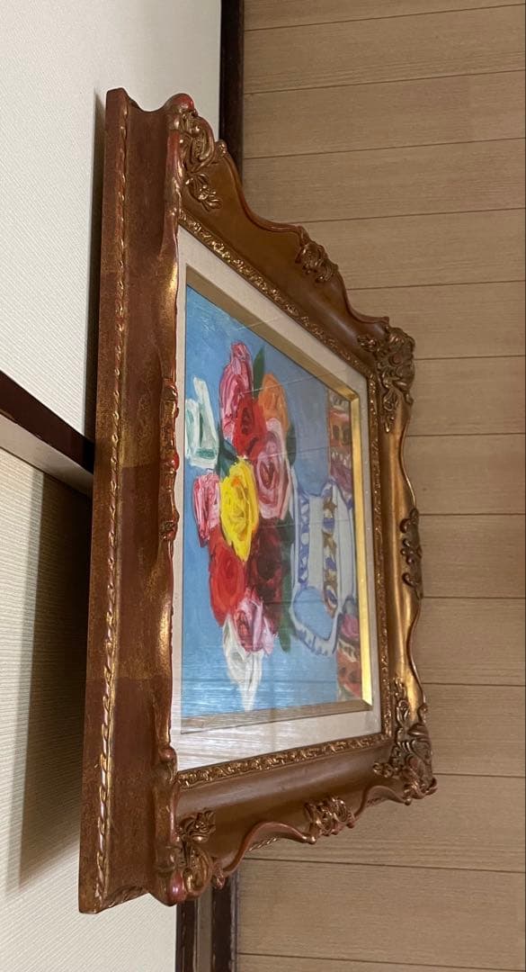 user_ac065686　朝比奈文雄　薔薇　油彩　6号