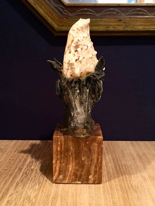 【骨董】馬の鉄製彫刻