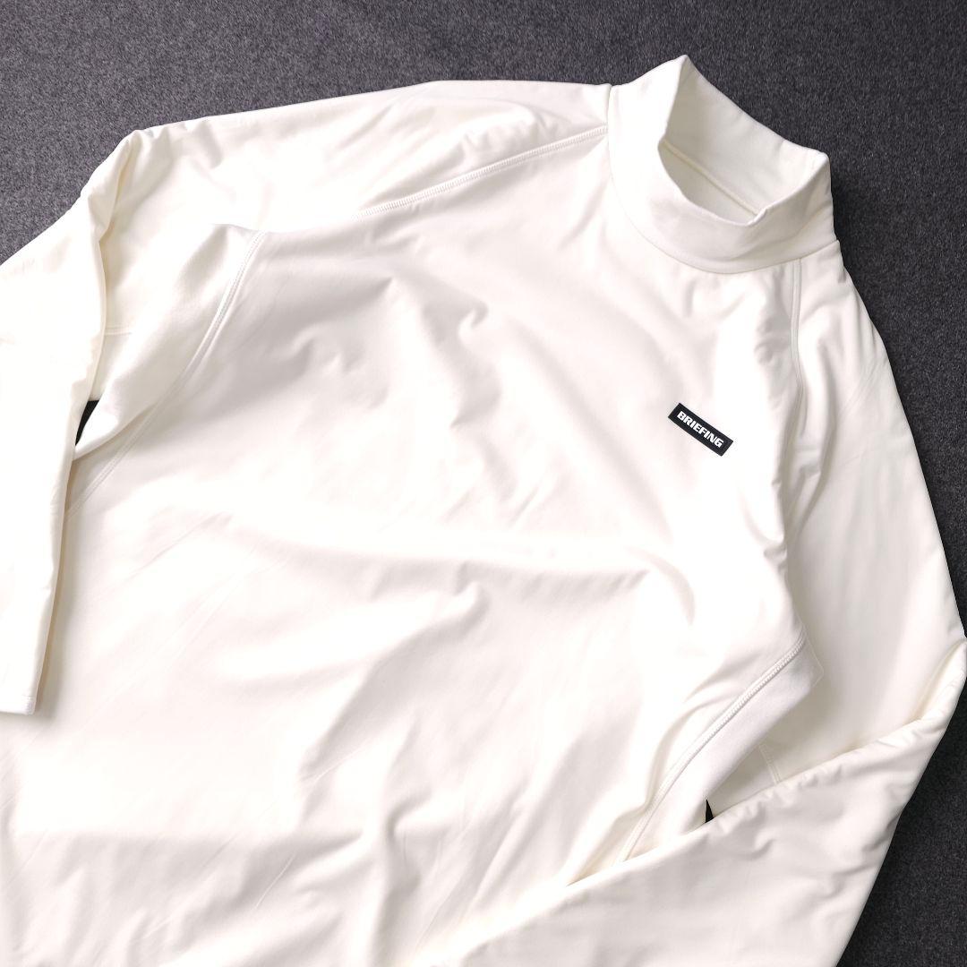 BRIEFING 裏起毛 異素材 ナイロン 長袖 モックネックスニードトレーナー