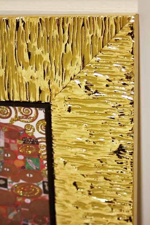 イタリア 額絵 アートフレーム クリムト 抱擁 分離派 1414-619G