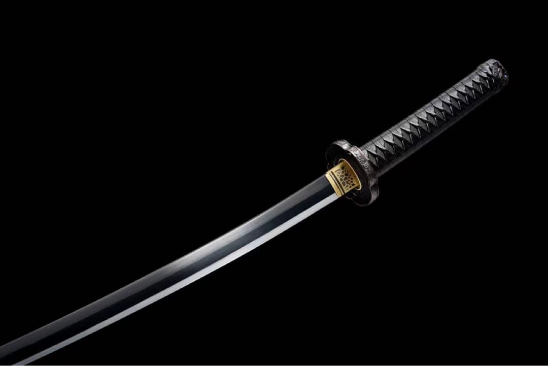 黒獅 高級本格居合刀 本牛革柄巻 日本刀 模造刀 武具 舞踊刀 太刀 武蔵