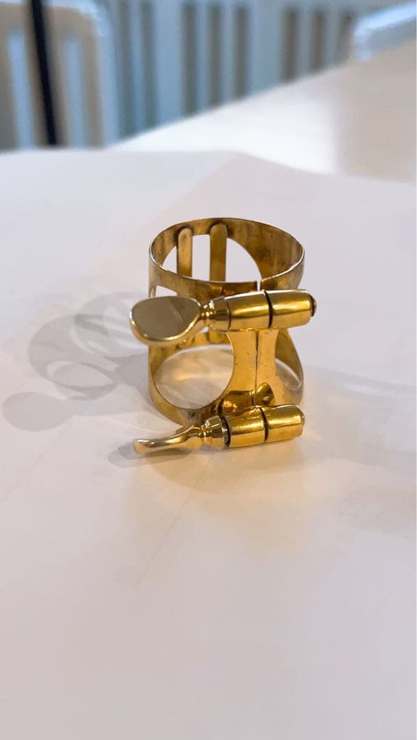 アトリエモモ　リガチャー　B♭クラリネット用　NSタテ　ゴールド　アルトサックス