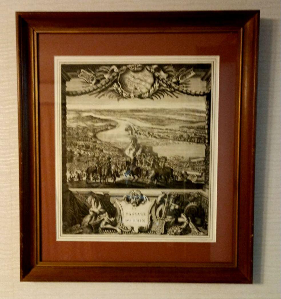 お値下げ　額装品　1673年　J.DOLIVAR 「ライン侵攻の図」稀少　美品