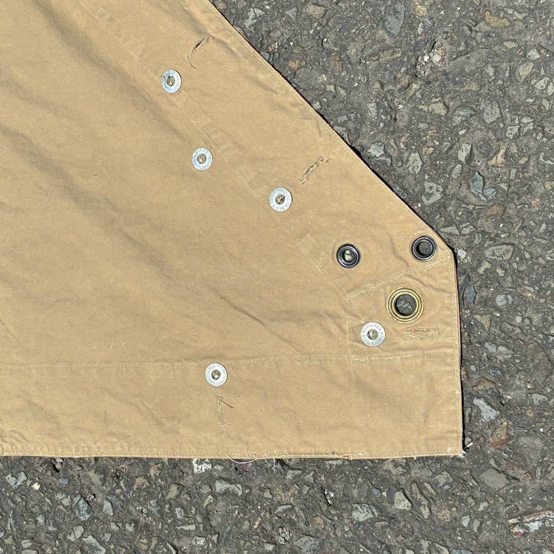 50s フランス軍 テントシェル タープ ポンチョパップテント カーキベージュ