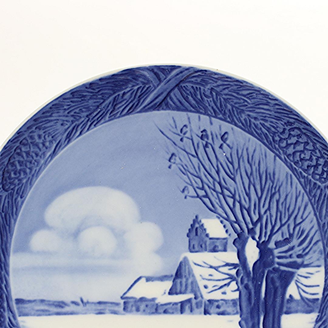 1923年 「教会のある雪景色」 イヤープレート ロイヤルコペンハーゲン