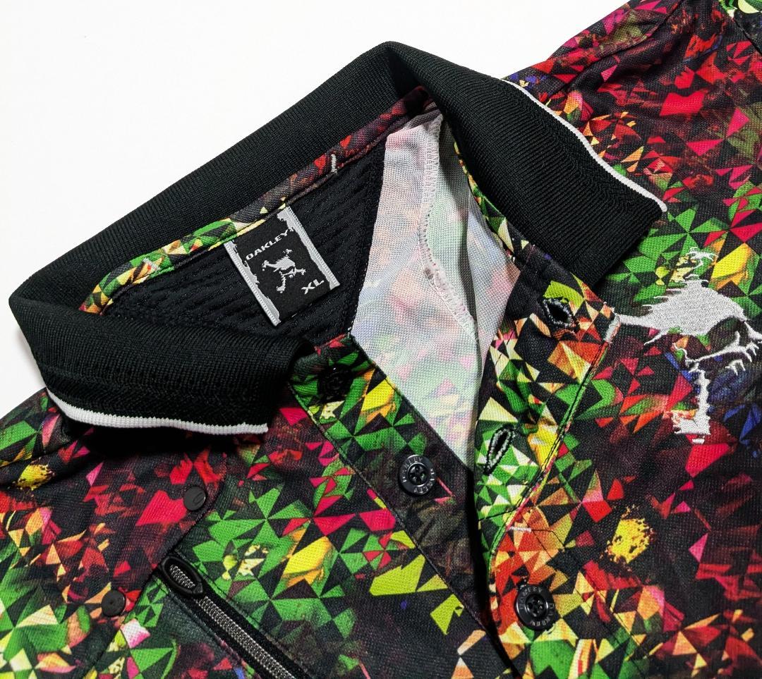 新品 オークリー スカル 上下セット 半袖ポロシャツ ゴルフショーツ 黒 メンズ