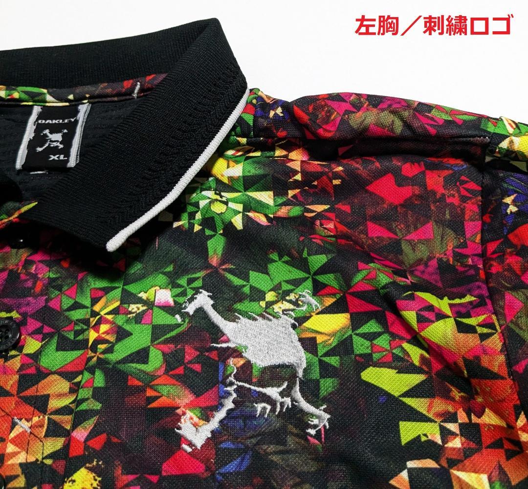 新品 オークリー スカル 上下セット 半袖ポロシャツ ゴルフショーツ 黒 メンズ