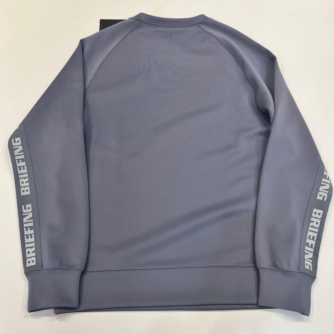 新品　BRIEFING SIDE LOGO LINE CREW NECK M