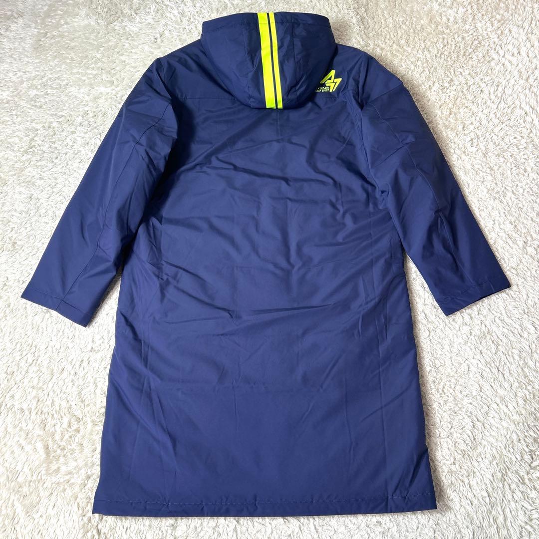 【新品タグ付き】asics 中綿ロングコート ベンチコート ネイビー 3L