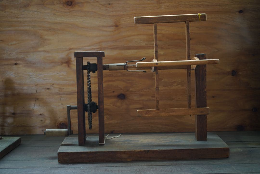 稀少/アンティーク/当時物/蔵出し/古道具/鉄製/糸巻き機/糸巻き/歯車/