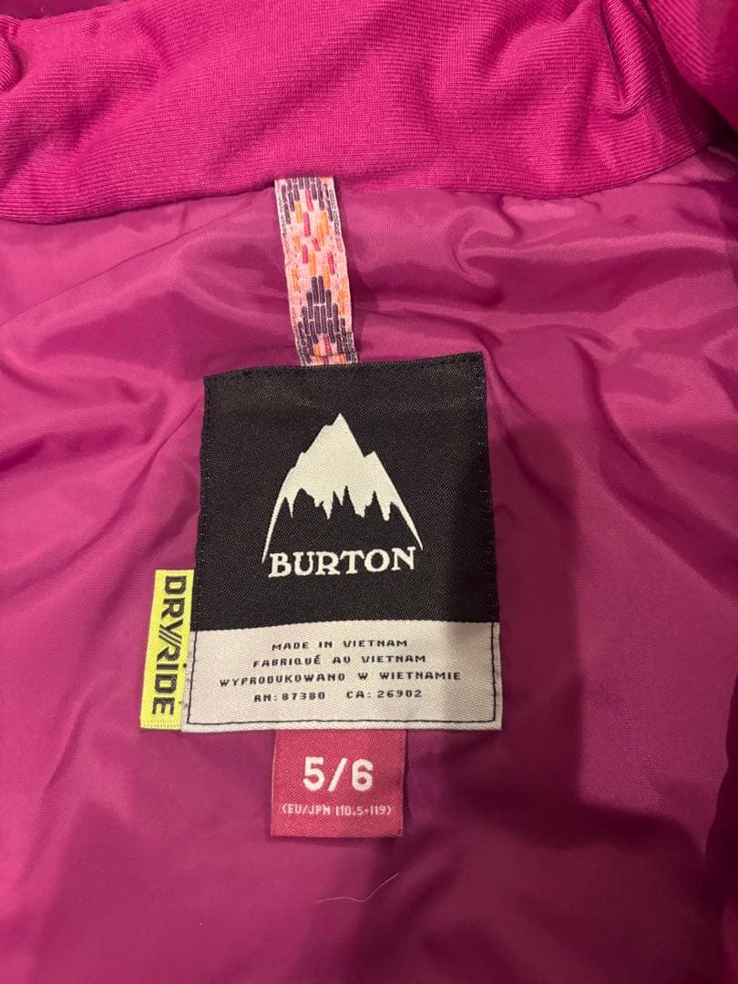 BURTON スノーボードウェア 5/6 ピンク/マルチカラー