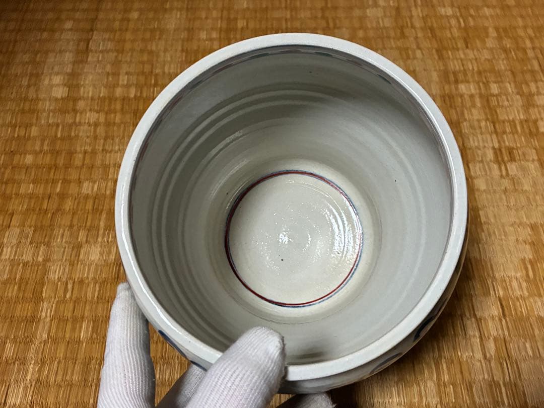 茶道具 紅安南 水指 【黒石窯】印あり 共箱