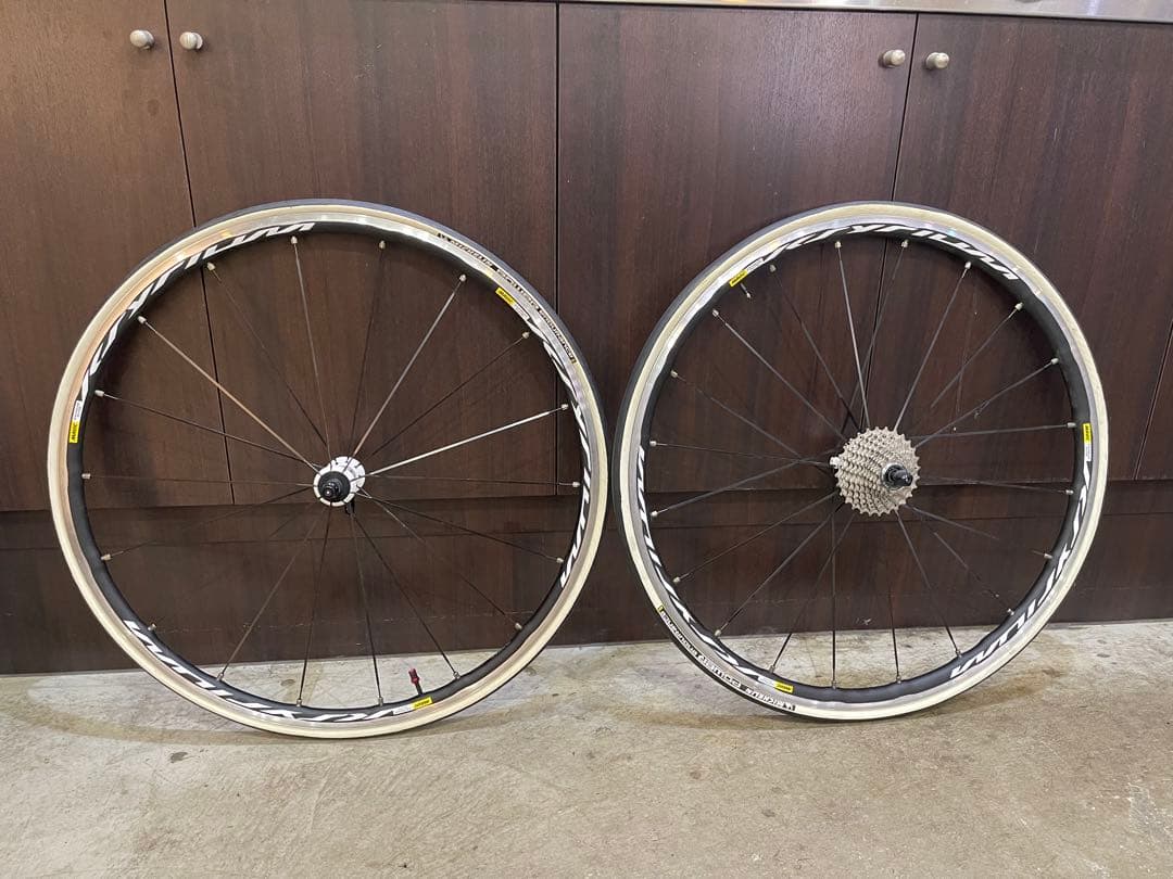 MAVIC KSYRIUM ELITE完組ホイール リムブレーキ　ホワイトハブ