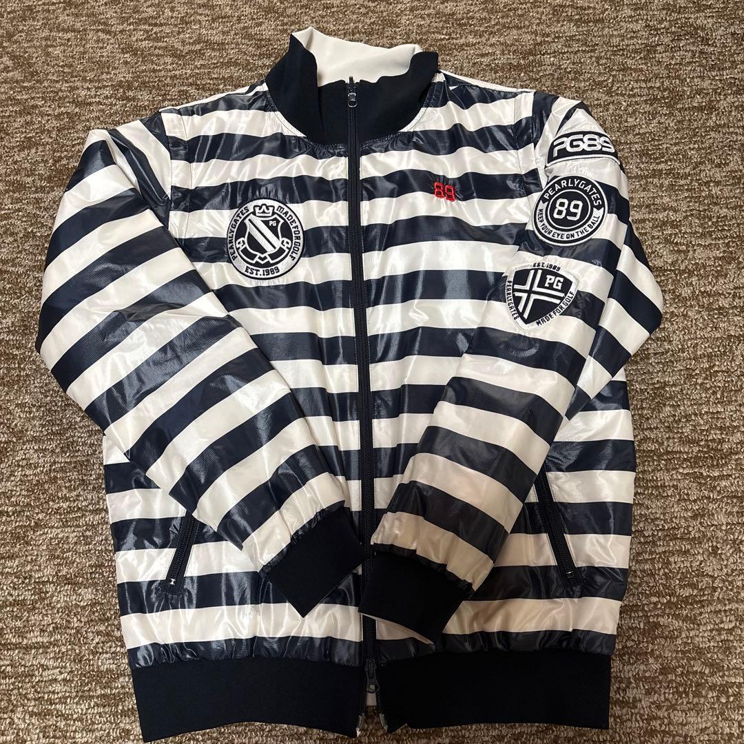 パーリーゲイツ　ストライプジャケットとホワイトのリバーシブル　サイズ4