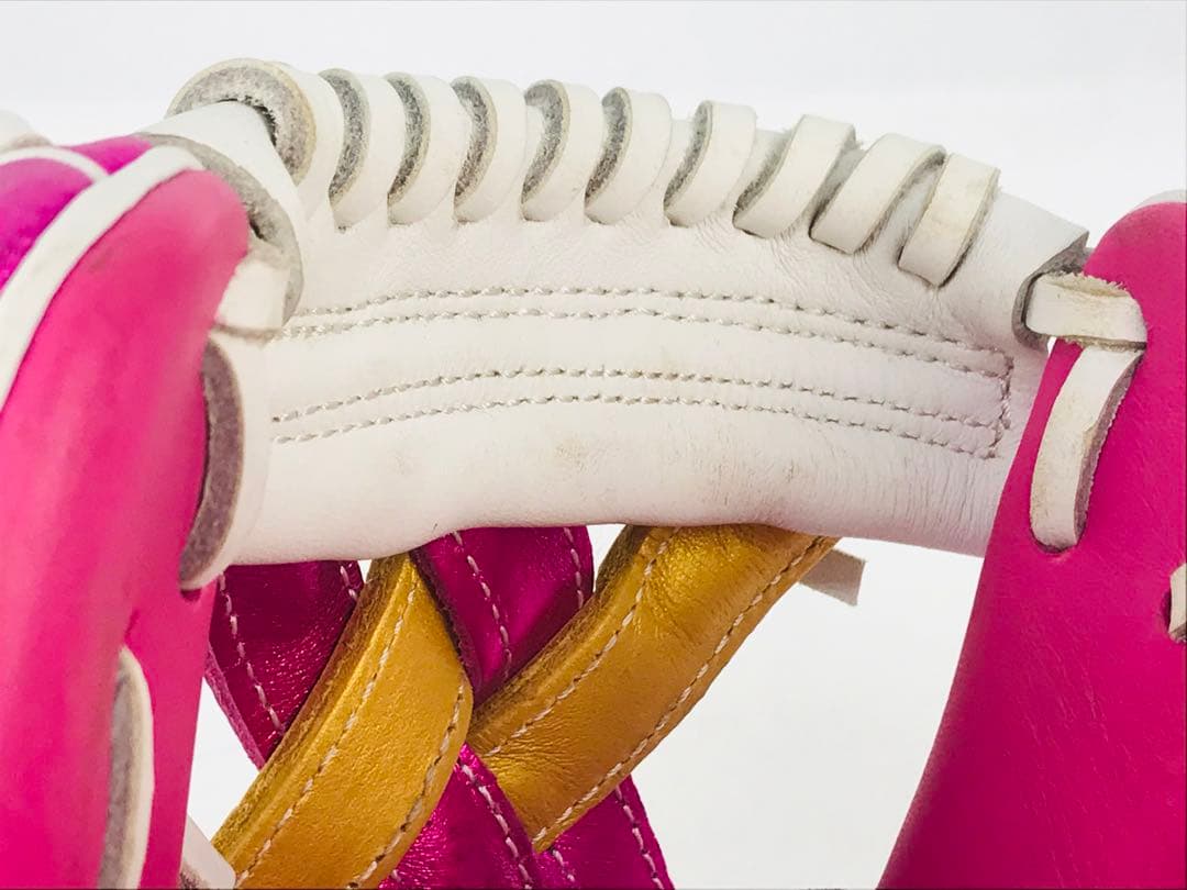 【激レア】アディダス 軟式グローブ　右投げ　メタリックピンク　ゴールド