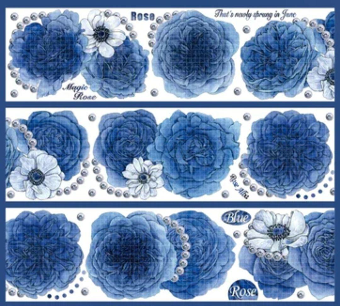 巻売 371★ 海外 マスキングテープ マステ PET 装飾 花 炫彩