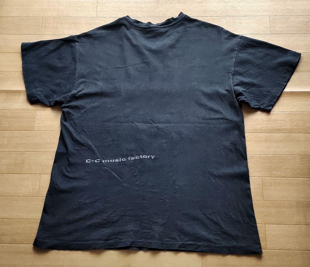 【レア】C+C music factory ロゴ Tシャツ USA製 C&C