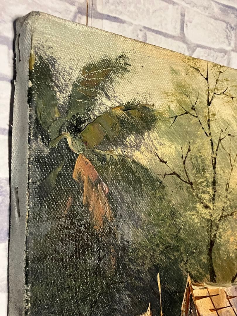 ビンテージ品★KN作・風景画・肉筆の油彩画