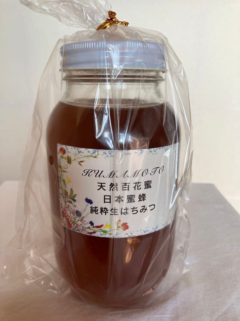 ハチミツ　はちみつ　日本蜜蜂の蜂蜜　純粋生の百花蜜　非加熱無添加 １200g