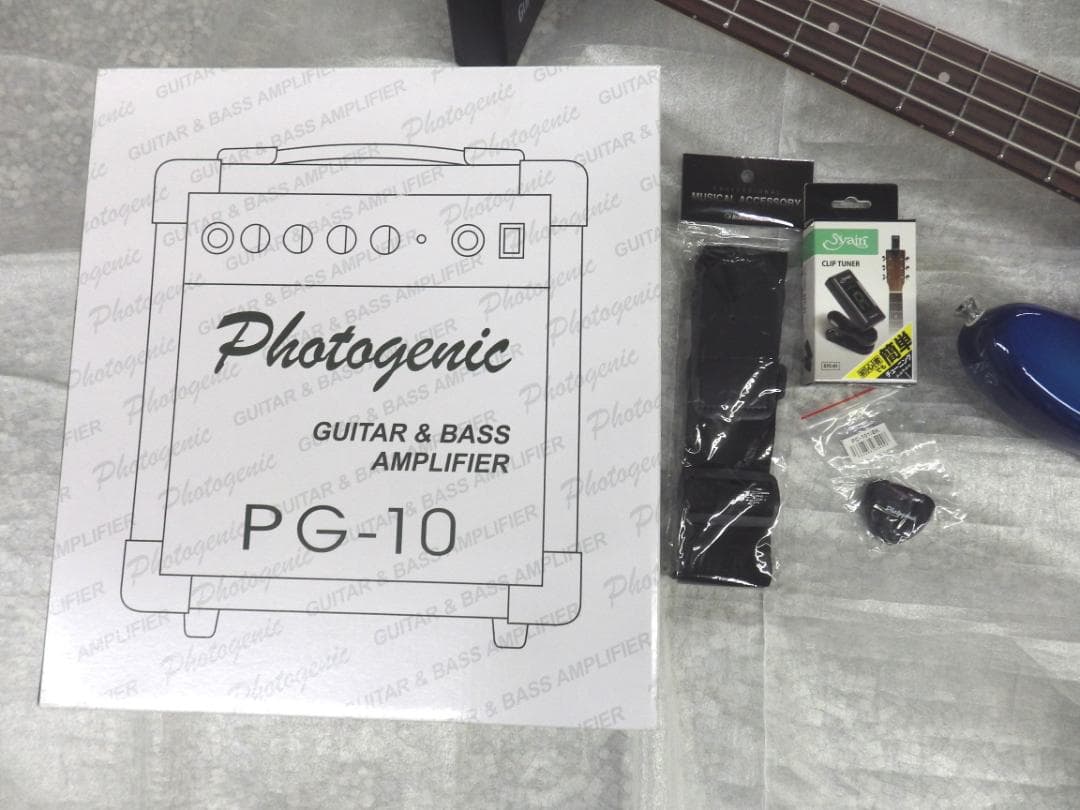 エレキベースギター　セット JB-240　SBL　LTD　シースルーブルー