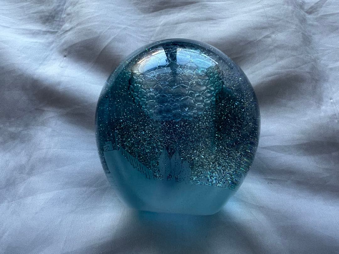 ★金津沙矢香・新品・送料込★スノードーム ブルーマーブル ブルーマーブルの海辺