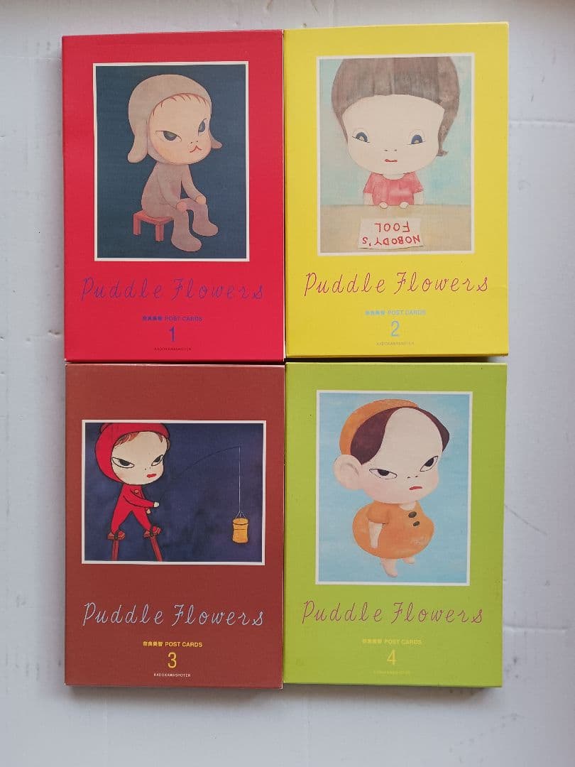 奈良美智「Puddle Flowers」PostCard1~4セット