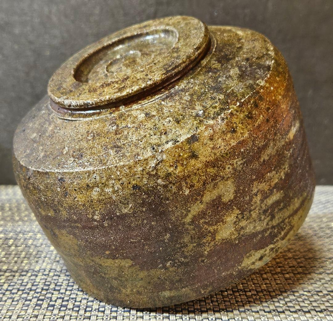 信楽出身　益子窯　名工 三代 寺坂常楽 作　 灰釉　茶碗　抹茶茶碗　茶道具　茶器