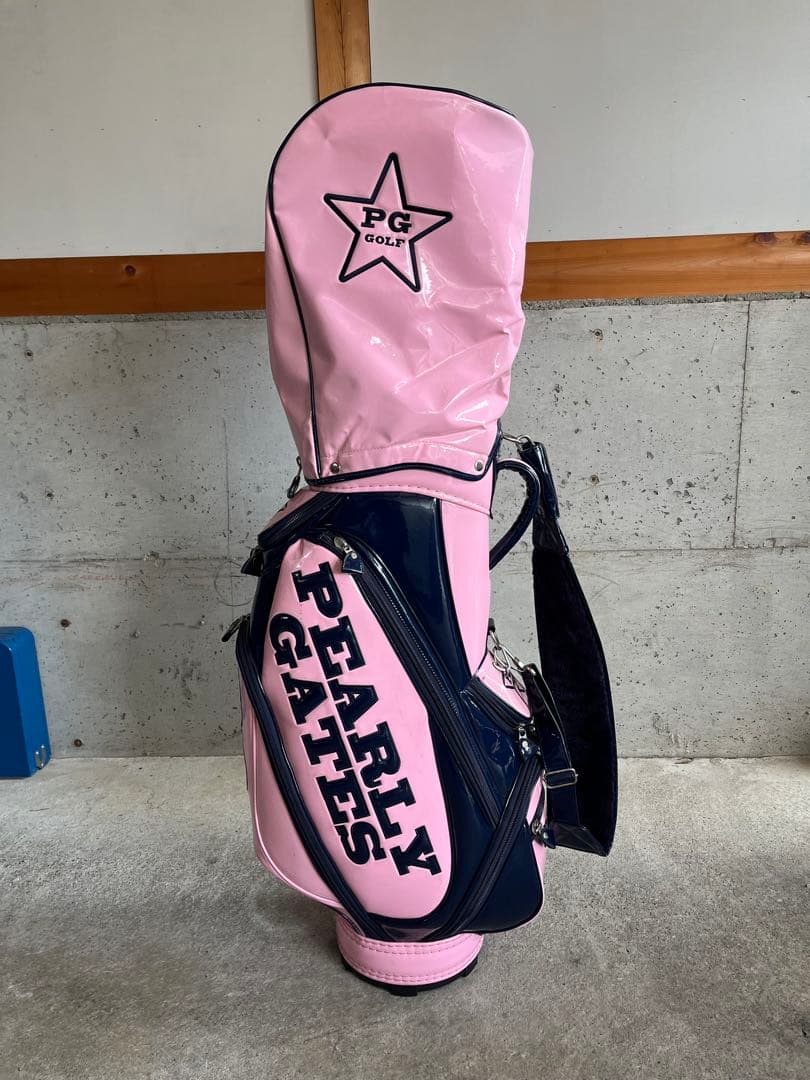 PEARLY GATES キャディバッグ ピンク/ネイビー