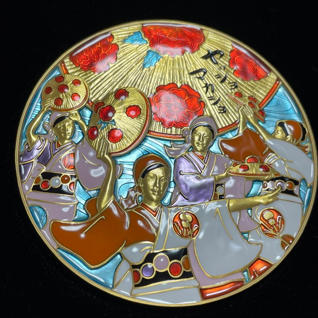 【極美品】七宝章婢 日本の祭りシリーズ　山形　花笠まつり 純銀メダル　記念メダル