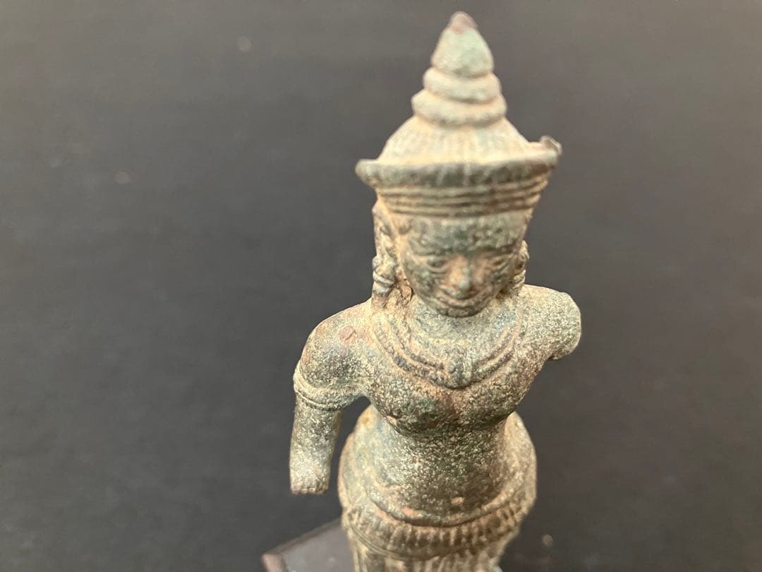 クメール青銅　女神立像