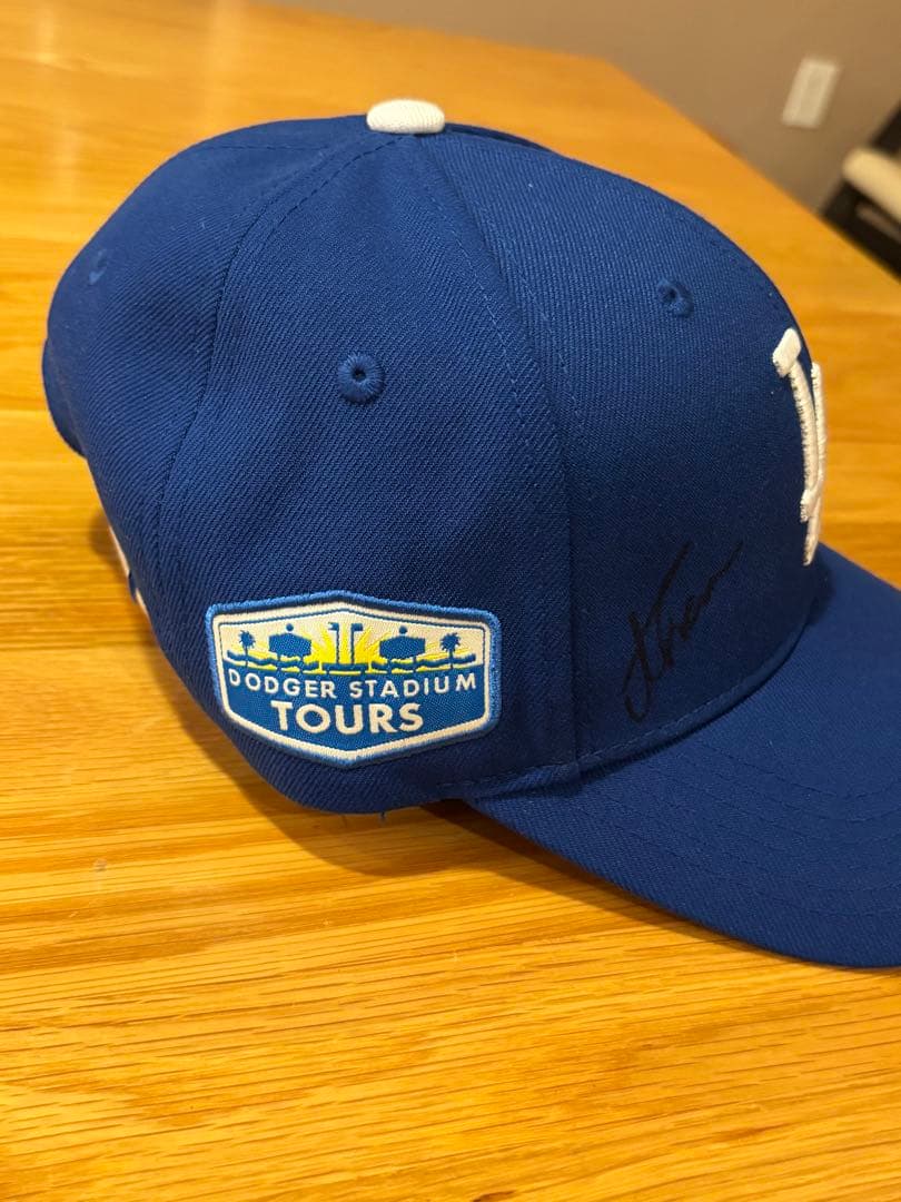 ドジャース　帽子　直筆サイン