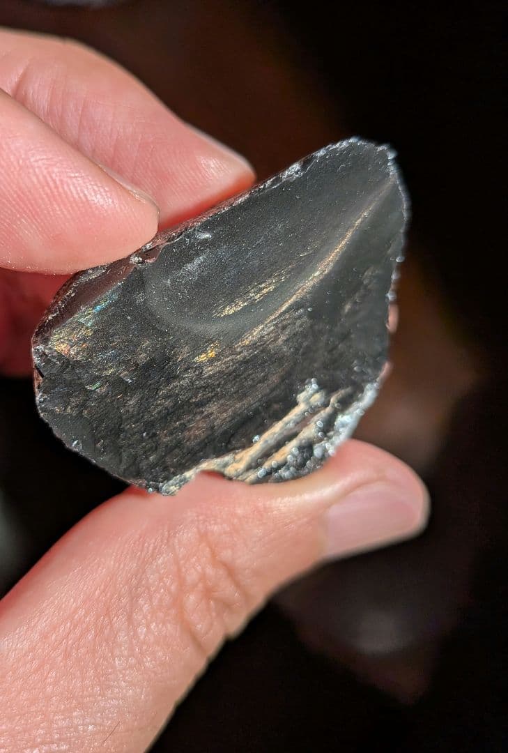 原石　十勝石玲瓏　ゴールデンレインボーオブシディアン