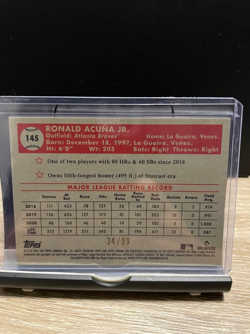 2021 topps chrome アクーニャjr 99枚限定