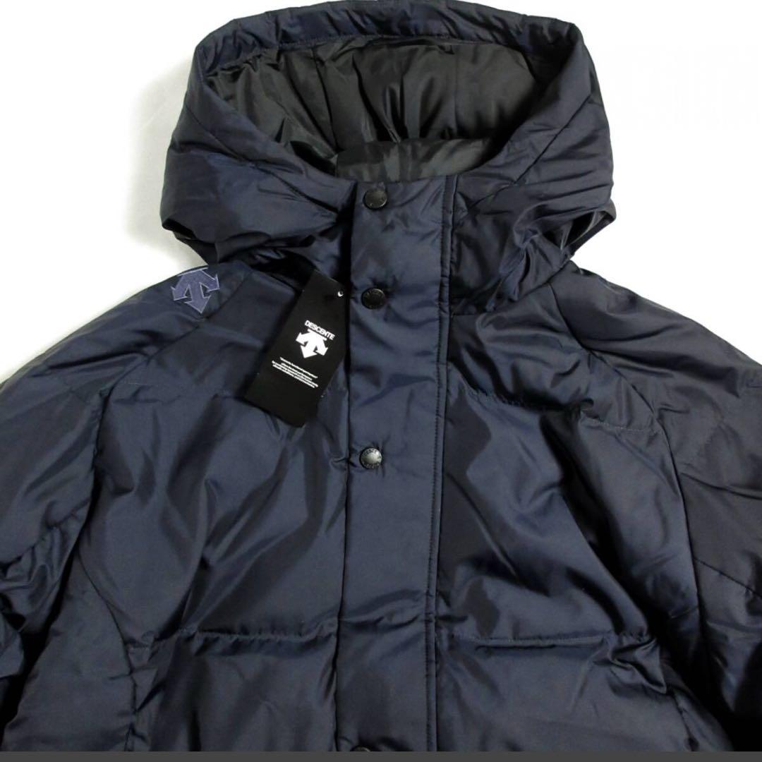 DESCENTE ダウンロングコート 紺 メンズ L 未使用 定価2.6万