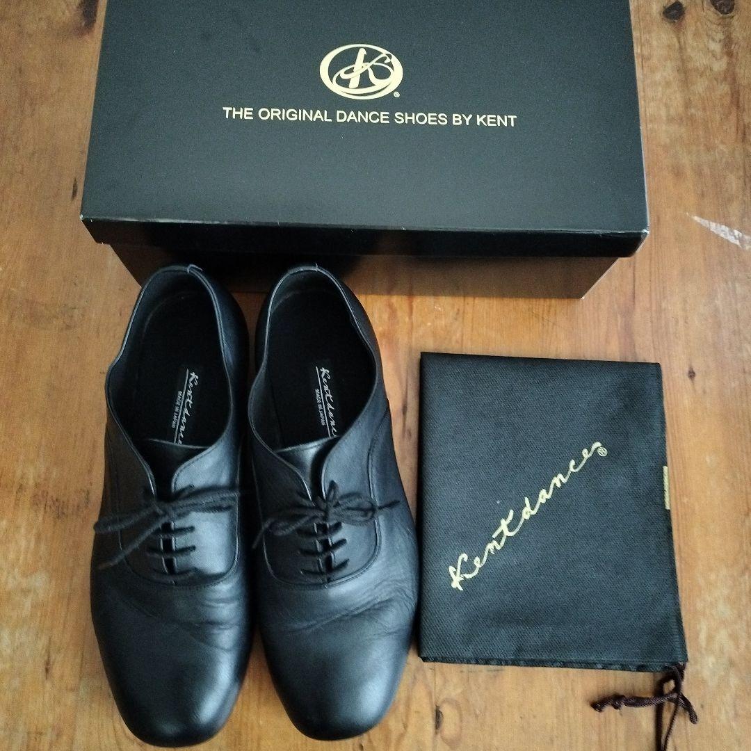 Kent ケント　社交ダンスシューズ 25.5cmR レザー　箱 袋　男性用