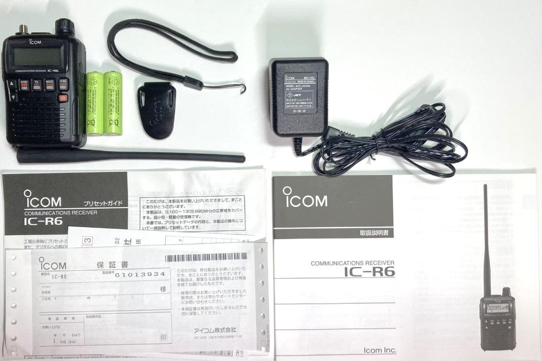 ｔ*様 【8/1値下げ】アイコム：IC-R6 受信拡張版 接続ケーブル付き