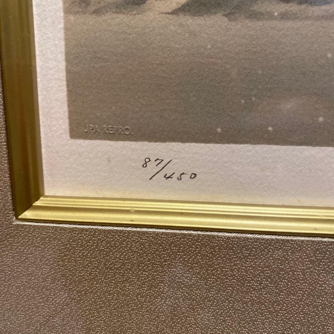 作家 宇田　荻邨　祇園の雪　リトグラフ