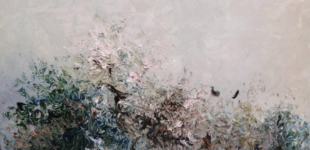 1【真作】アンナ・オルシェウスカ 風景 油彩 1988 ポーランド