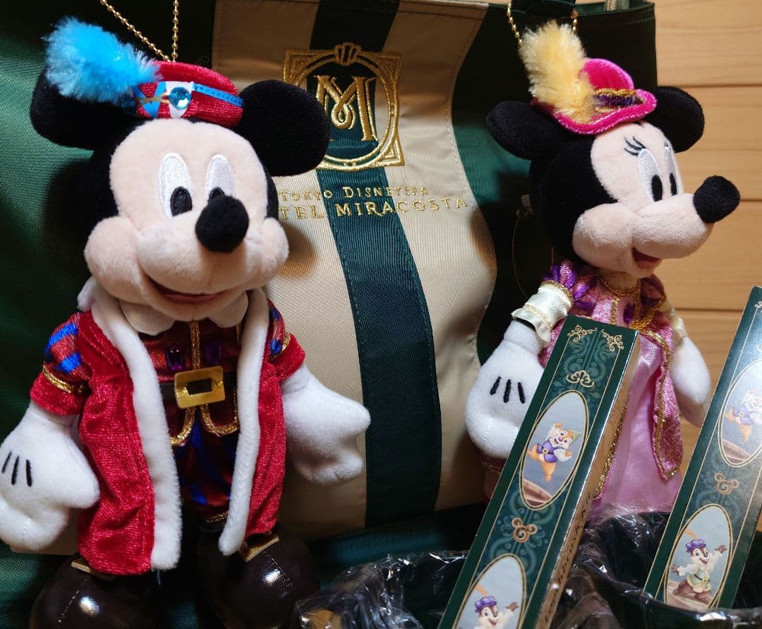 ディズニーホテルエクスクルーシブミラコスタ限定ミッキー＆ミニー付トートバッグ新品