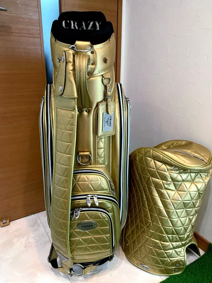 希少　完売　クレイジー　キャディバッグ　ゴールド