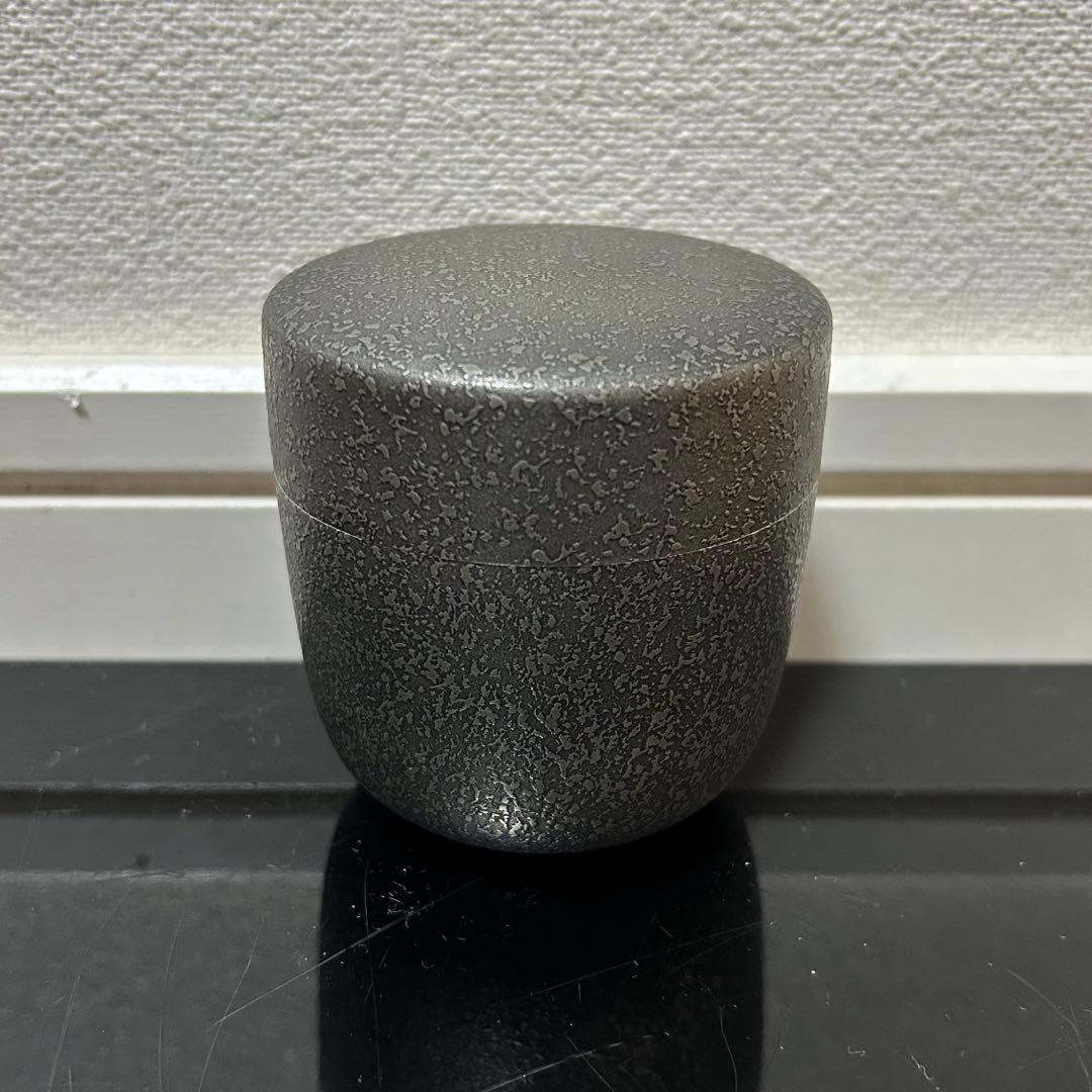 薩摩錫器製中棗　茶道具懐石茶箱鵬雲斎坐忘斎淡々斎即中斎七事式而妙斎棗水指茶碗茶杓