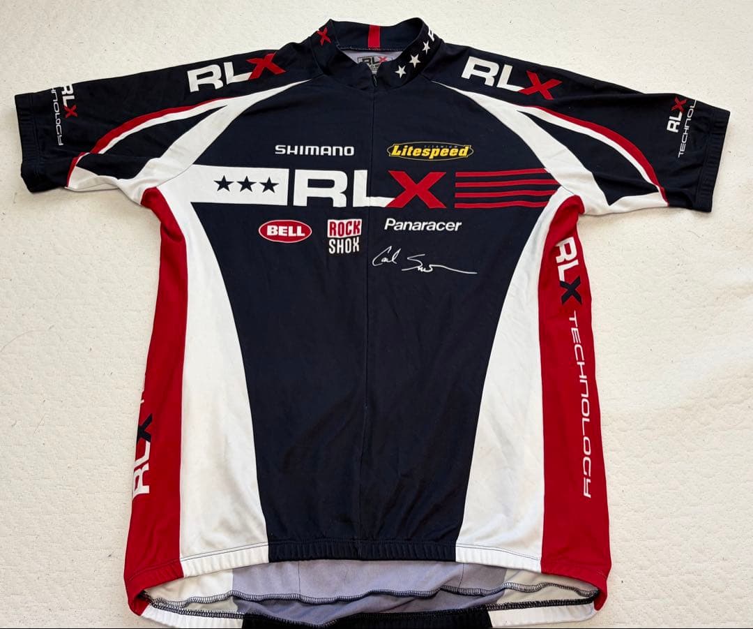 ラルフローレン　RLX サイクルジャージ ネイビー/レッド/ホワイト