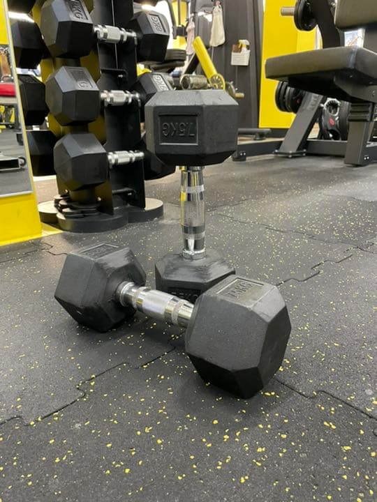 ヘックス  ラバーダンベル75kg２個