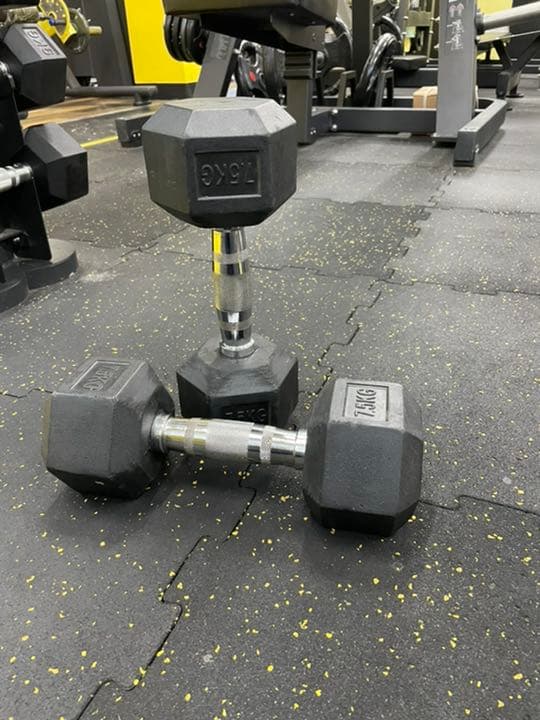 ヘックス  ラバーダンベル75kg２個