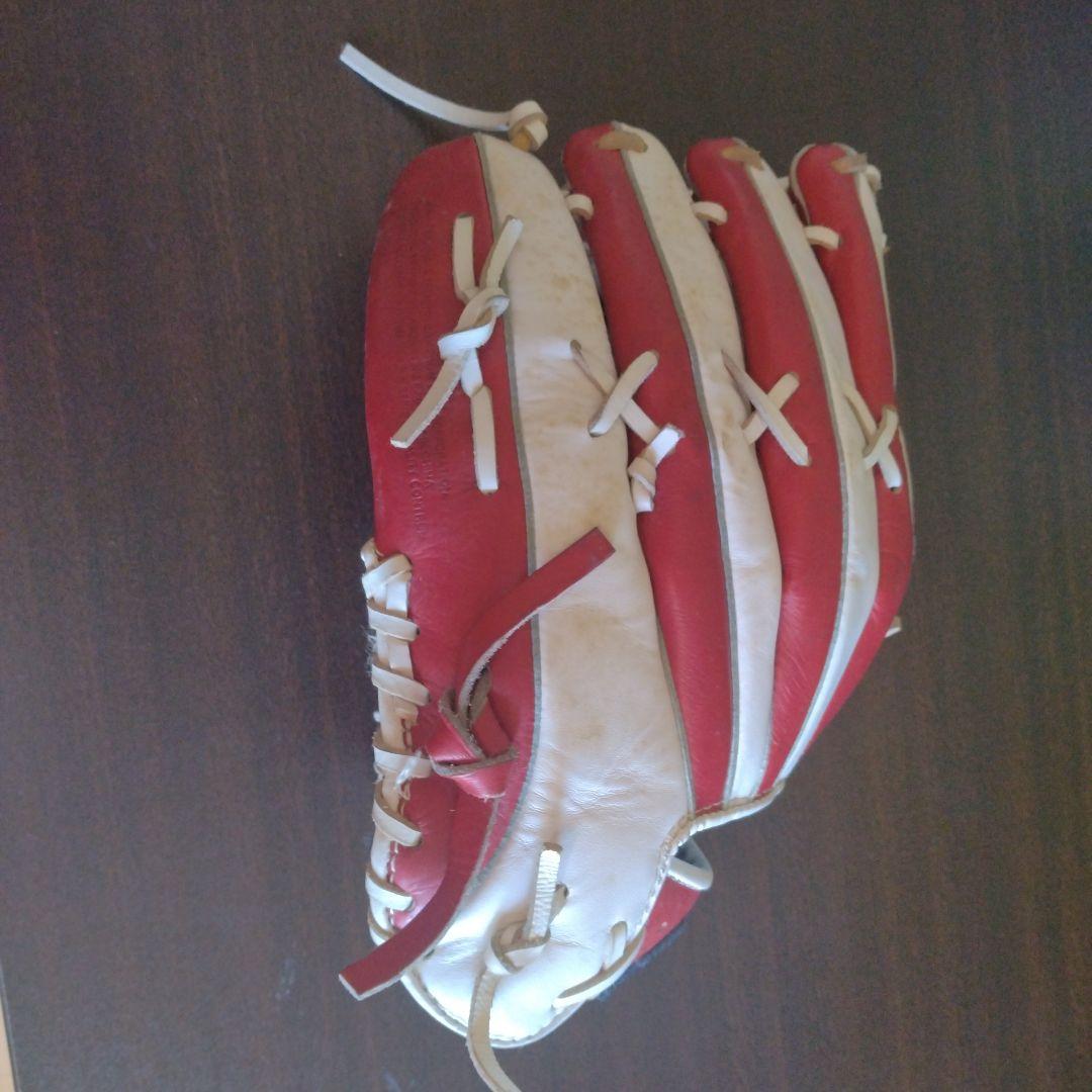 赤星モデルZETT PRO MODEL 硬式グローブ 赤/白