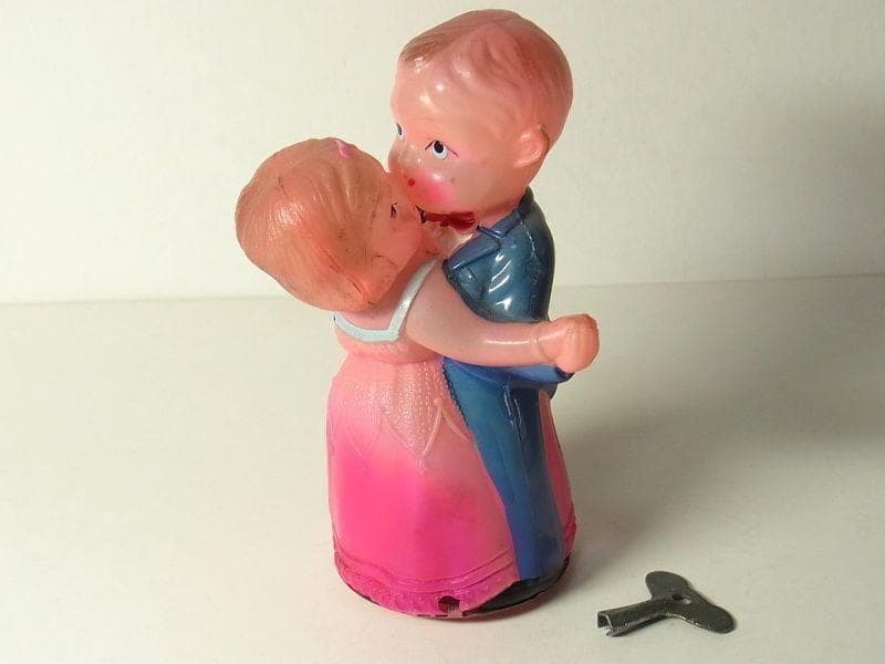 ダンシング カップル セルロイド おもちゃ 占領下日本製 ゼンマイ 戦後の昭和